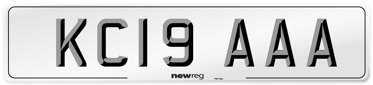 KC19 AAA Number Plate from New Reg
